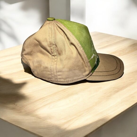 Goorin Bros Kids Green & Tan Baseball Cap With Equestrian Print Adjustable - Picture 8 of 9